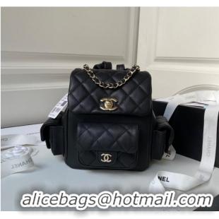 Unique Grade Chanel small BACKPACK AS4398 BLACK