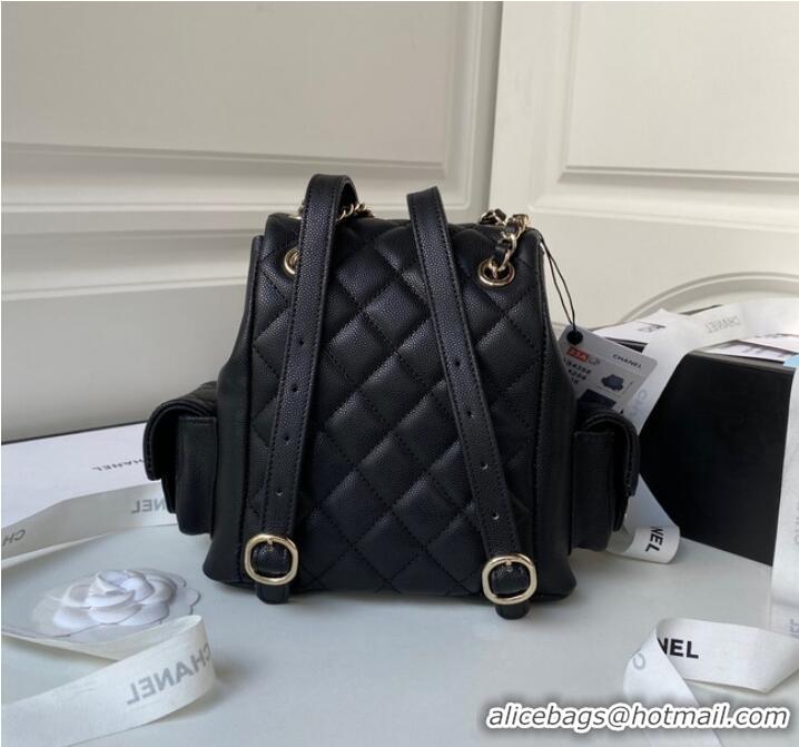 Unique Grade Chanel small BACKPACK AS4398 BLACK