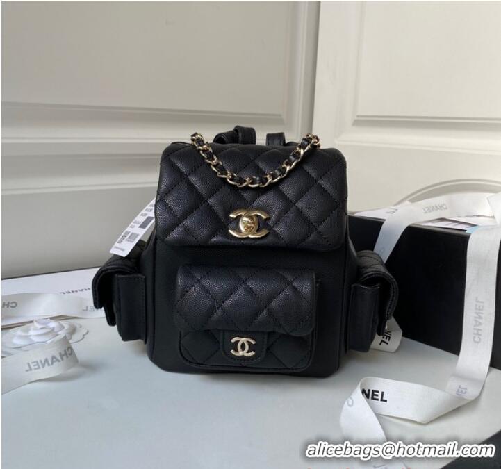 Unique Grade Chanel small BACKPACK AS4398 BLACK