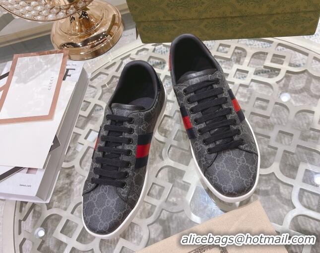 Unique Style Gucci Ace GG Canvas Sneakers Black 012080