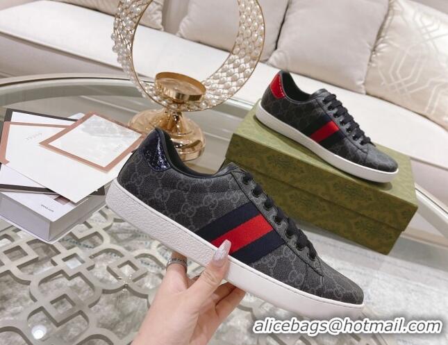 Unique Style Gucci Ace GG Canvas Sneakers Black 012080