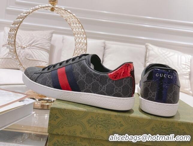 Unique Style Gucci Ace GG Canvas Sneakers Black 012080