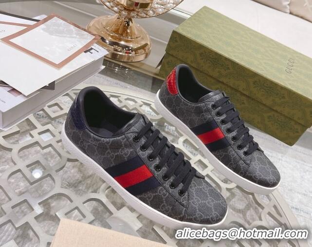 Unique Style Gucci Ace GG Canvas Sneakers Black 012080