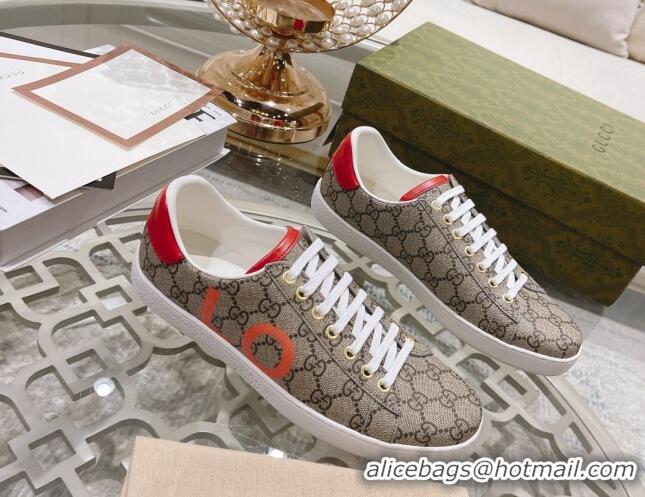 Popular Style Gucci Ace GG Canvas Sneakers LOVE Beige 012083