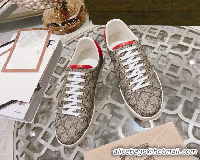 Popular Style Gucci Ace GG Canvas Sneakers LOVE Beige 012083