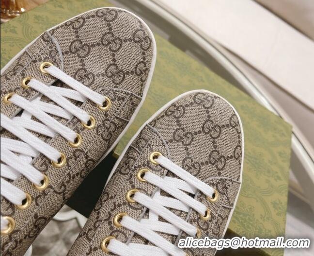 Popular Style Gucci Ace GG Canvas Sneakers LOVE Beige 012083