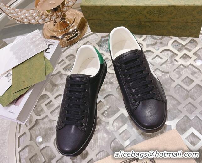 Purchase Gucci Ace Leather Sneakers Interlocking G Black/White 012087