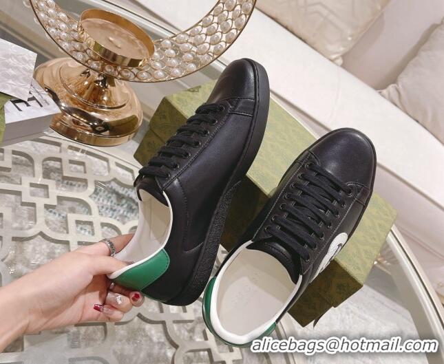 Purchase Gucci Ace Leather Sneakers Interlocking G Black/White 012087