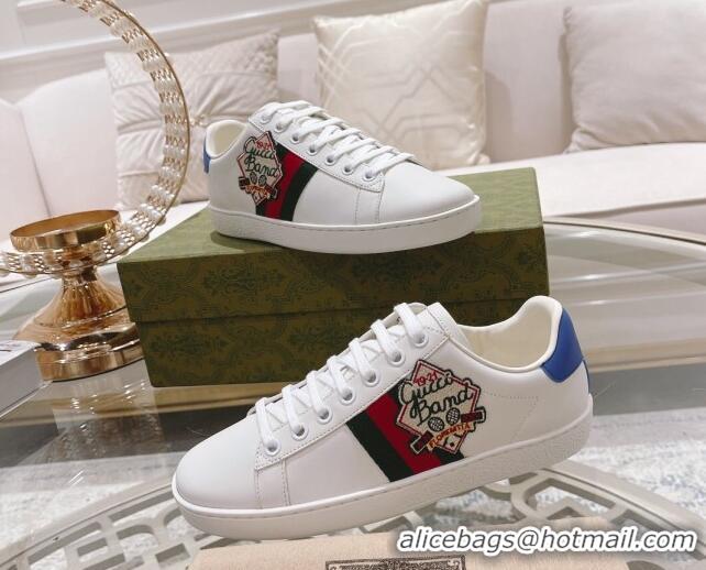 Best Product Gucci Ace Leather Sneakers GUCCI BAMD White 012090