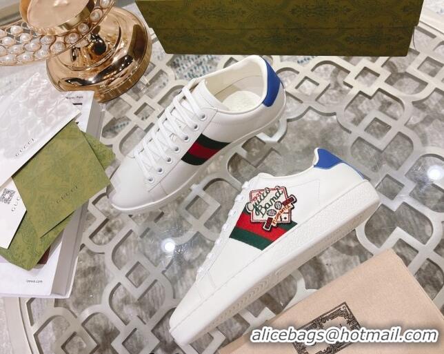 Best Product Gucci Ace Leather Sneakers GUCCI BAMD White 012090