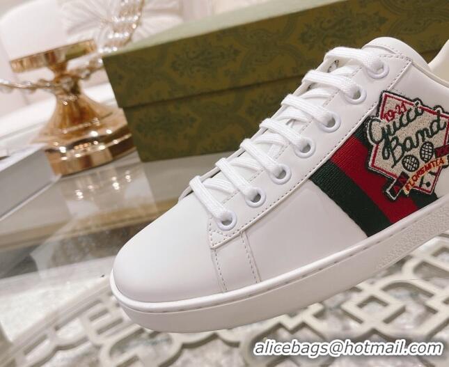 Best Product Gucci Ace Leather Sneakers GUCCI BAMD White 012090