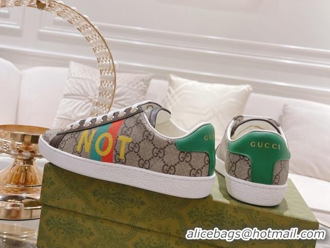 Top Grade Gucci Ace GG Canvas Sneakers NOT FAKE Beige 012091