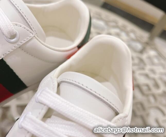 Best Price Gucci Ace Leather Sneakers GG Apple White 012095