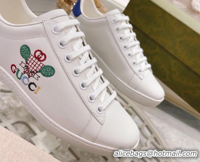 Best Price Gucci Ace Leather Sneakers TENNIS White 1012097