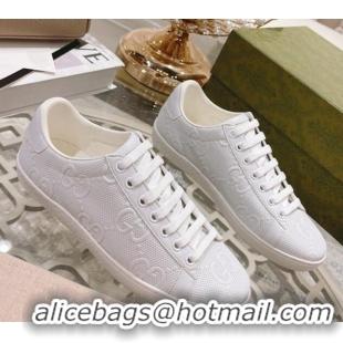 Good Quality Gucci Ace GG Leather Sneakers White 012098