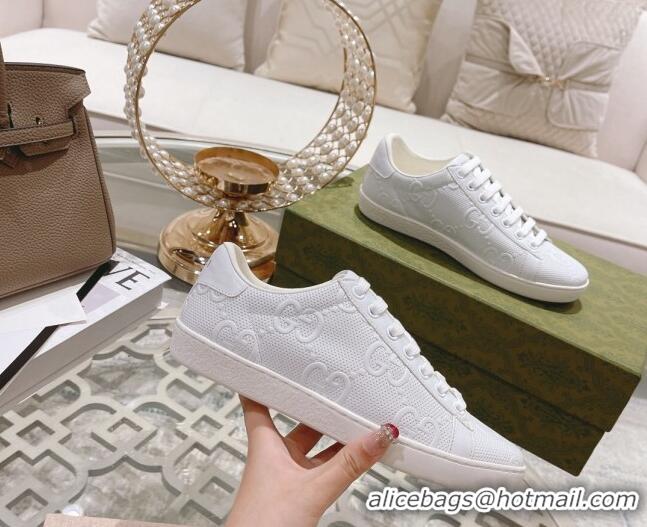 Good Quality Gucci Ace GG Leather Sneakers White 012098