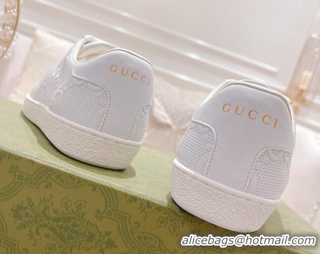 Good Quality Gucci Ace GG Leather Sneakers White 012098