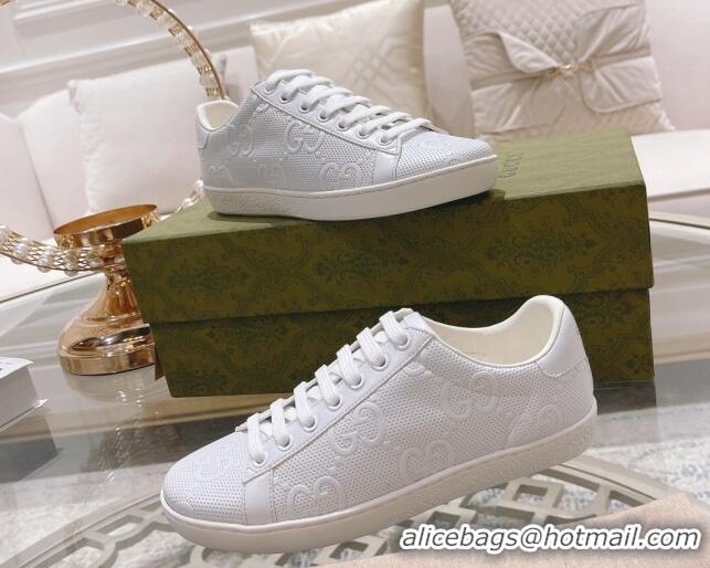 Good Quality Gucci Ace GG Leather Sneakers White 012098