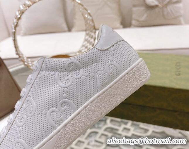 Good Quality Gucci Ace GG Leather Sneakers White 012098