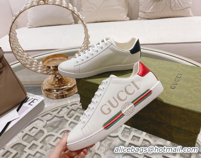 Trendy Design Gucci Ace Leather Sneakers with Web White 012101