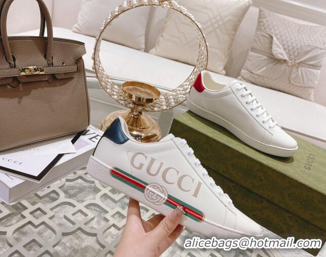 Trendy Design Gucci Ace Leather Sneakers with Web White 012101