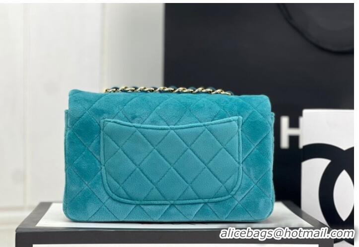 Famous Brand Chanel CLASSIC HANDBAG A1116 LIGHT BLUE