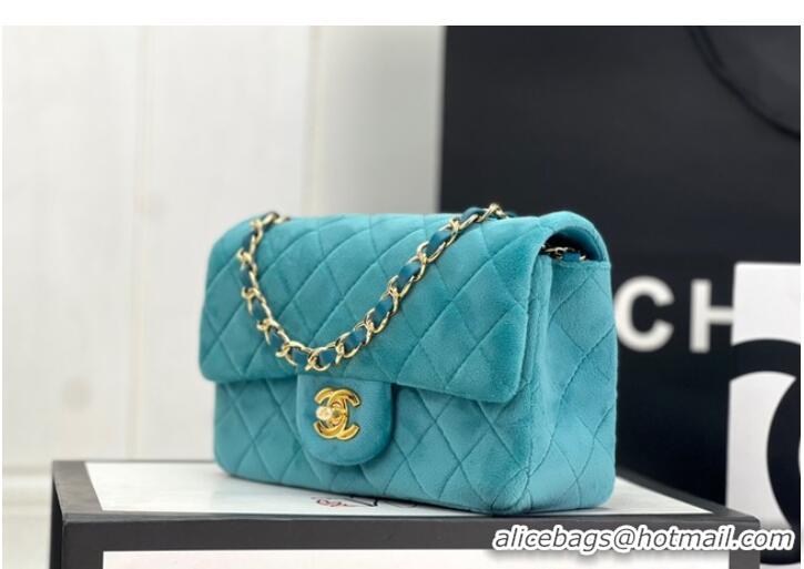 Famous Brand Chanel CLASSIC HANDBAG A1116 LIGHT BLUE