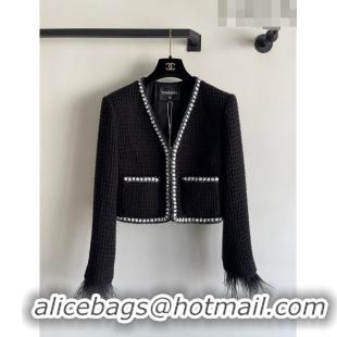 ​Traditional Discount Chanel Tweed Jacket CH92853 Black 2023