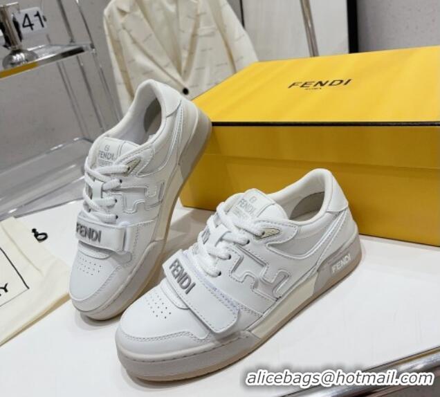 Trendy Design Fendi Calfskin Match Sneakers White 809028