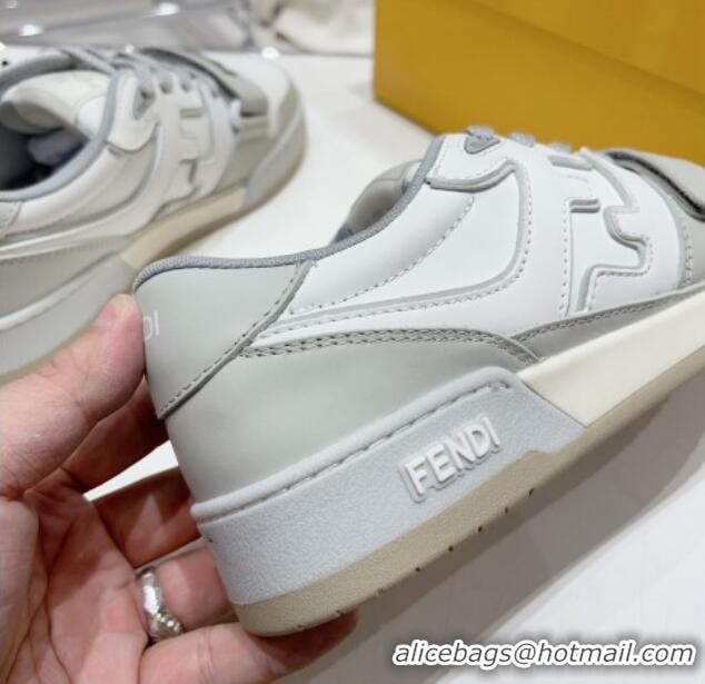 Cheap Price Fendi Calfskin Match Sneakers Grey 809029