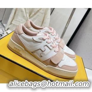 Sumptuous Fendi Calfskin Match Sneakers Light Pink 809030