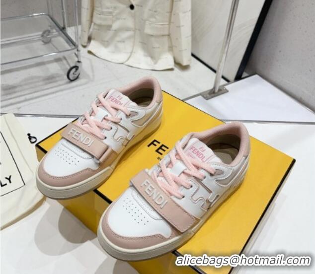 Sumptuous Fendi Calfskin Match Sneakers Light Pink 809030