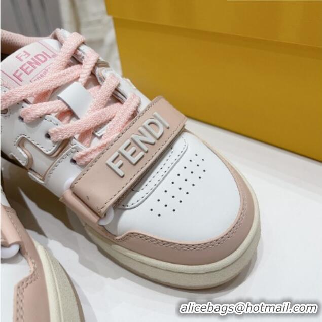 Sumptuous Fendi Calfskin Match Sneakers Light Pink 809030