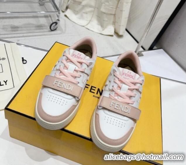 Sumptuous Fendi Calfskin Match Sneakers Light Pink 809030