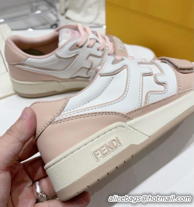 Sumptuous Fendi Calfskin Match Sneakers Light Pink 809030