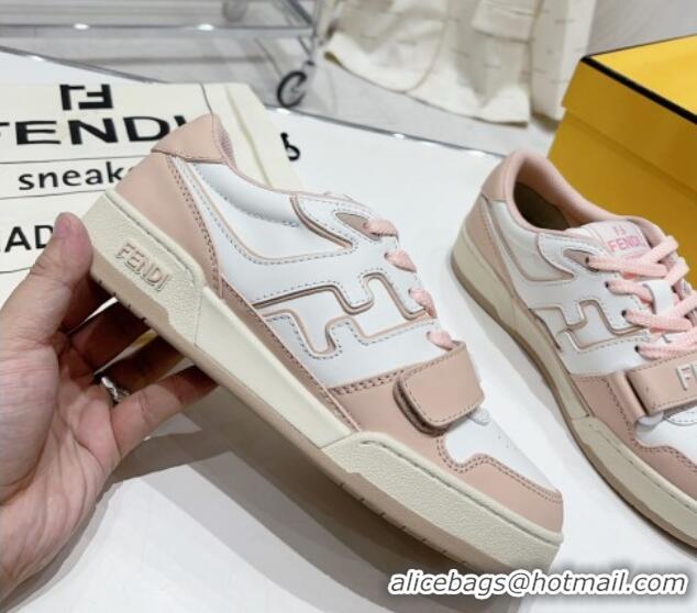 Sumptuous Fendi Calfskin Match Sneakers Light Pink 809030