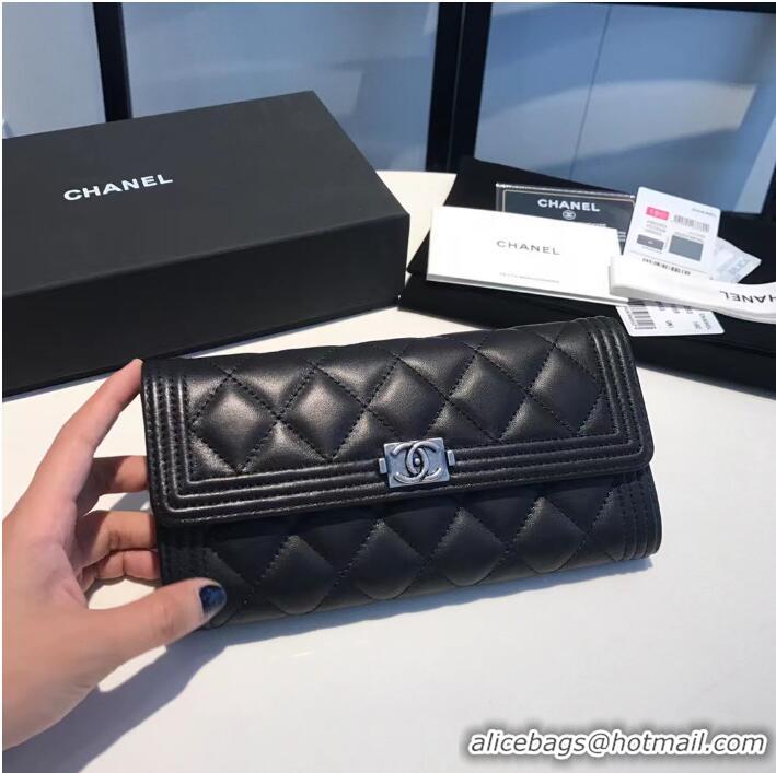 Top Grade Chanel Quilted Lambskin Leather AP0252 Black