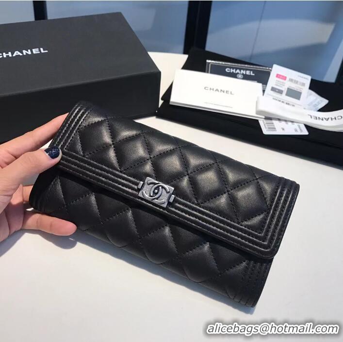 Top Grade Chanel Quilted Lambskin Leather AP0252 Black