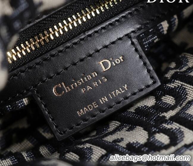 Buy Discount Dior Mini Lady Dior Bag in Weaving Wicker and Leather 9989 Black 2023