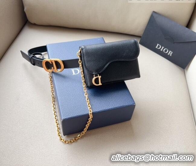 Famous Brand Dior Leather Saddle Belt Bag CD1018 2023