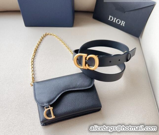 Famous Brand Dior Leather Saddle Belt Bag CD1018 2023