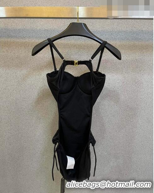 Shop Grade Versace Swimwear with Chain 0726 Black 2023