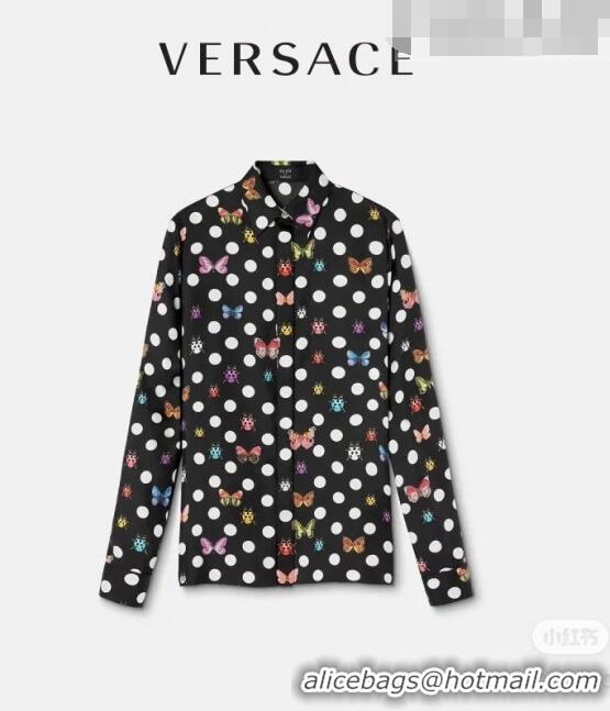 Unique Grade Versace x Dualipa Silk Shirt and Shorts V912523 Black 2023