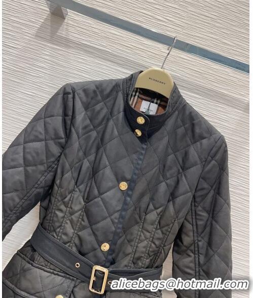 Cheapest Burberry Diamond Quilted Nylon Canvas Jacket B9209 Black 2023