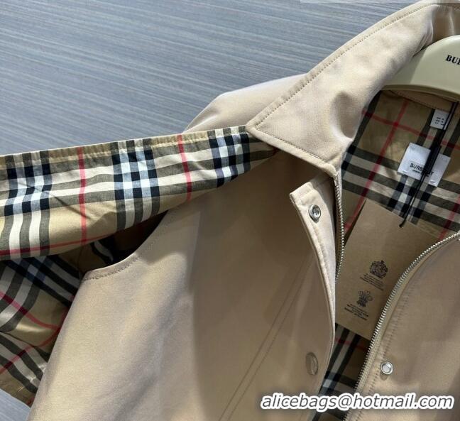 Buy Discount Burberry Cropped Trench Coat B9208 Khaki 2023