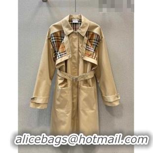 ​Well Crafted Burberry Check Trench Coat B9206 Khaki 2023