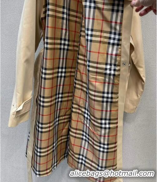 ​Well Crafted Burberry Check Trench Coat B9206 Khaki 2023