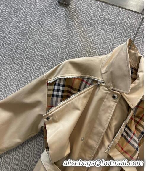 ​Well Crafted Burberry Check Trench Coat B9206 Khaki 2023