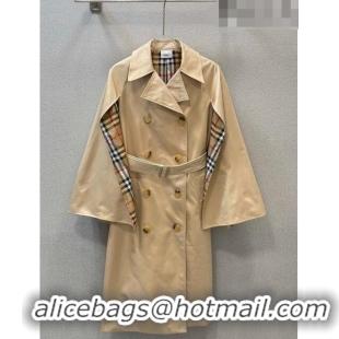 ​Super Quality Burberry Cloak Trench Coat B9204 Khaki 2023