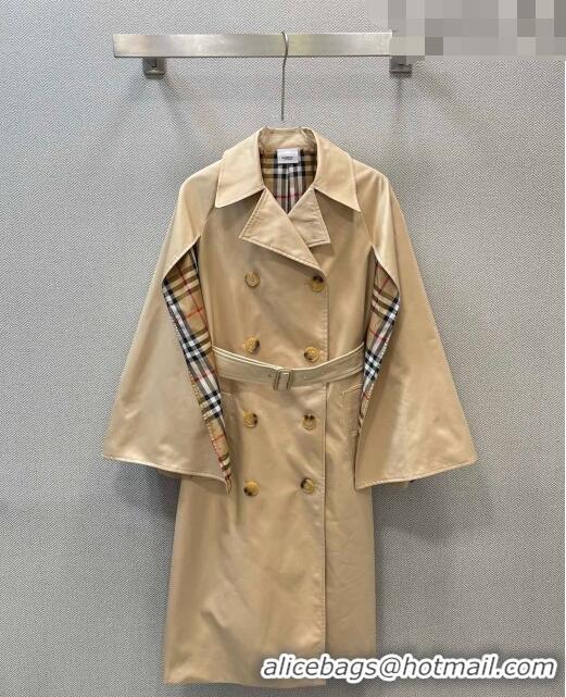 ​Super Quality Burberry Cloak Trench Coat B9204 Khaki 2023